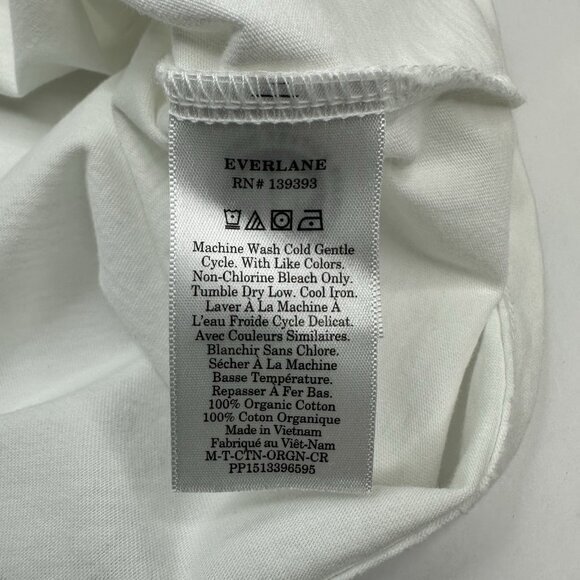 Everlane Uniform Men's NWOT White The Organic Crew Neck Athleisure T-Shirt L/C42 - Picture 4 of 9
